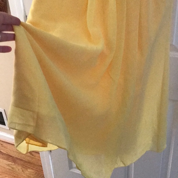 Yellow Strapless Evening Dress - Picture 3 of 5